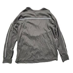 Vintage Y2K Men’s Point Zero Grey Crewneck Sweater White Grey Stripe Size XXL